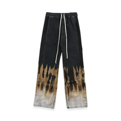 Rick Owens DRKSHDW Porterville Pusher Pants in 13 oz. Sun Denim "Black Terra"