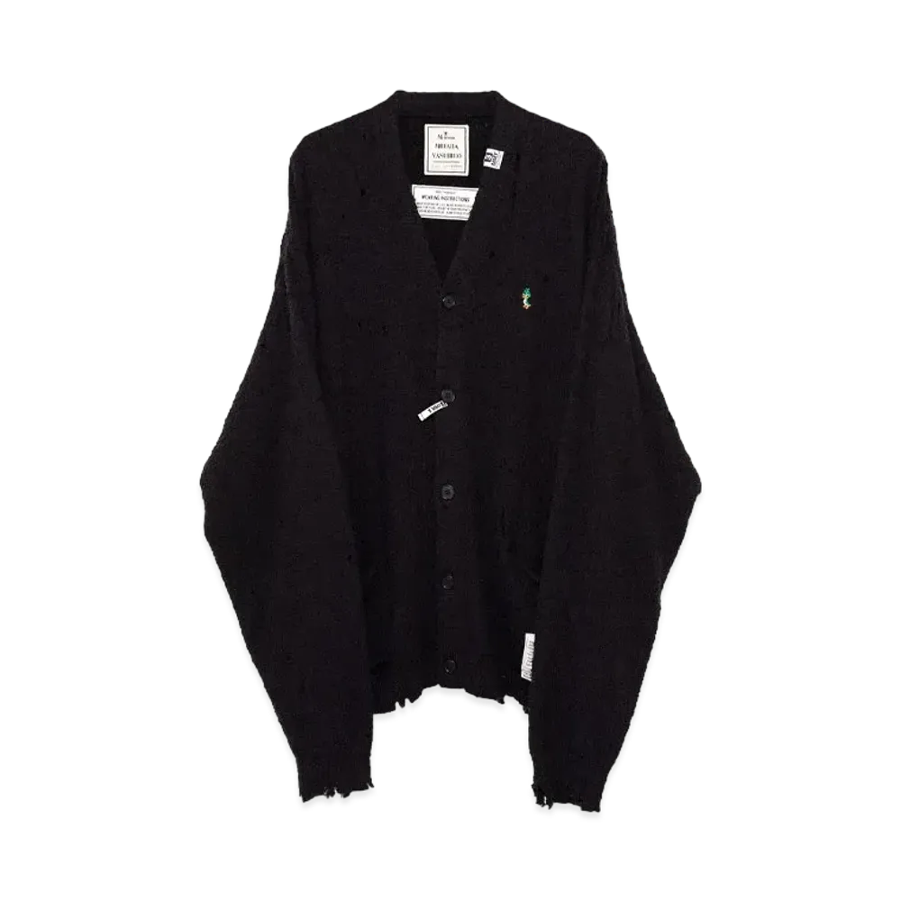 Maison MIHARA YASUHIRO Distressed Knit Cardigan "Black"
