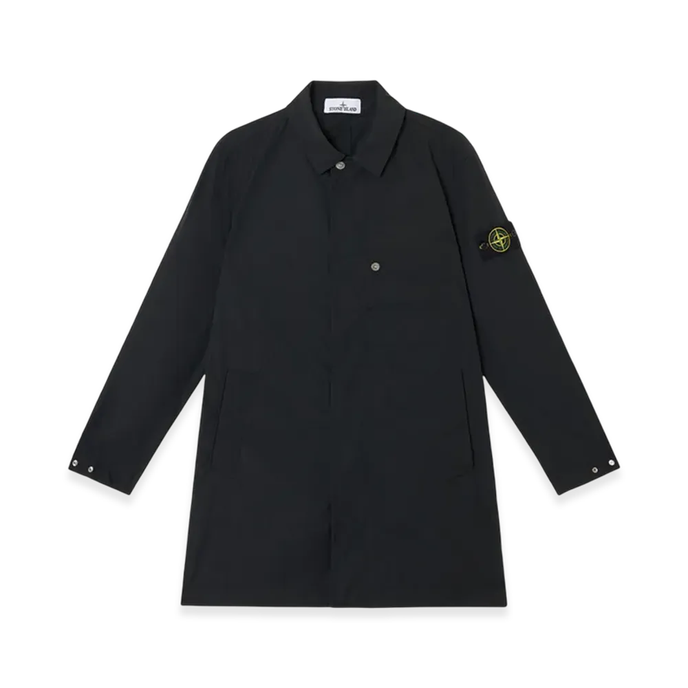 Stone Island 7100009 Micro Twill Soft Trench Coat with Anti-Drop - 25SS "Black"