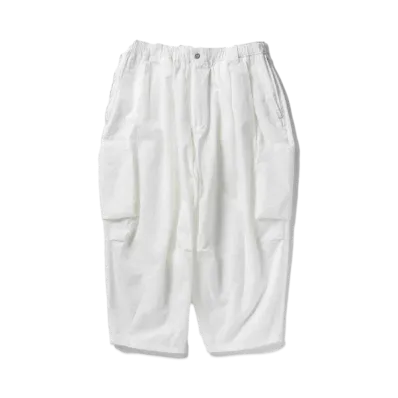 TIGHTBOOTH Seersucker Cropped Cargo Pants "White"