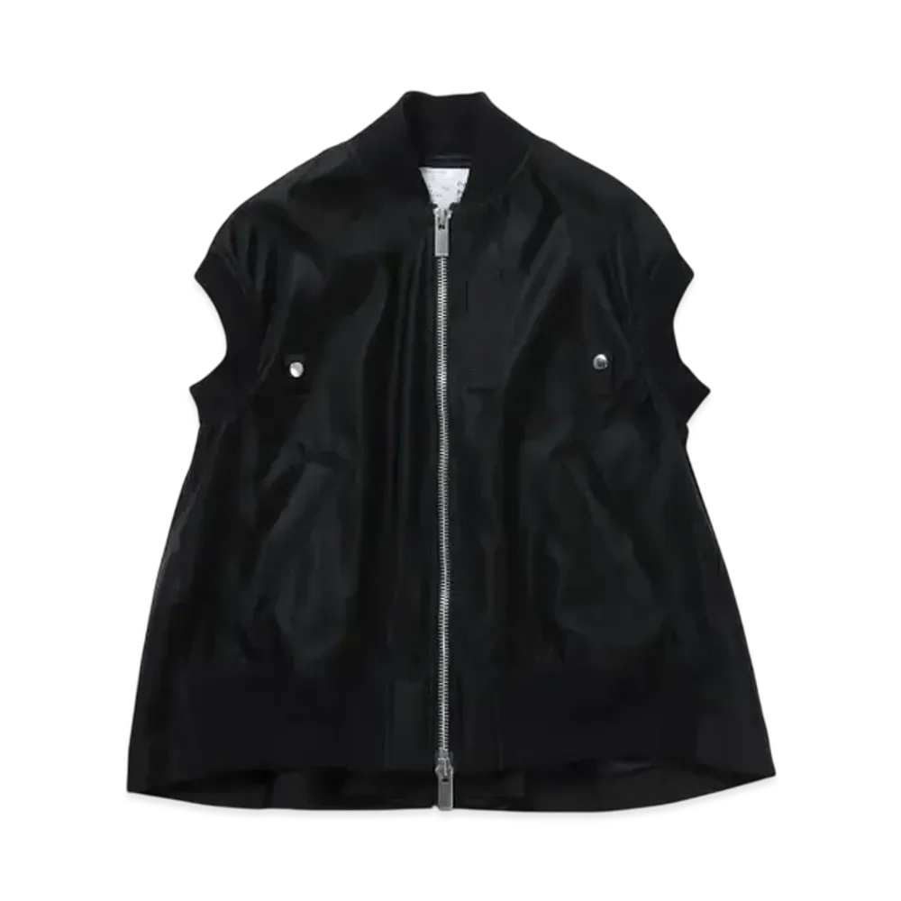 sacai Nylon Twill Vest "Black"