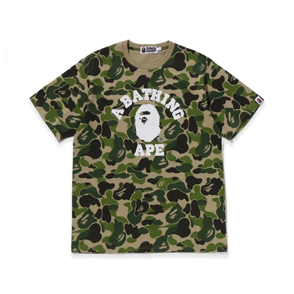 A BATHING APE ABC Camo College Tee "Green"