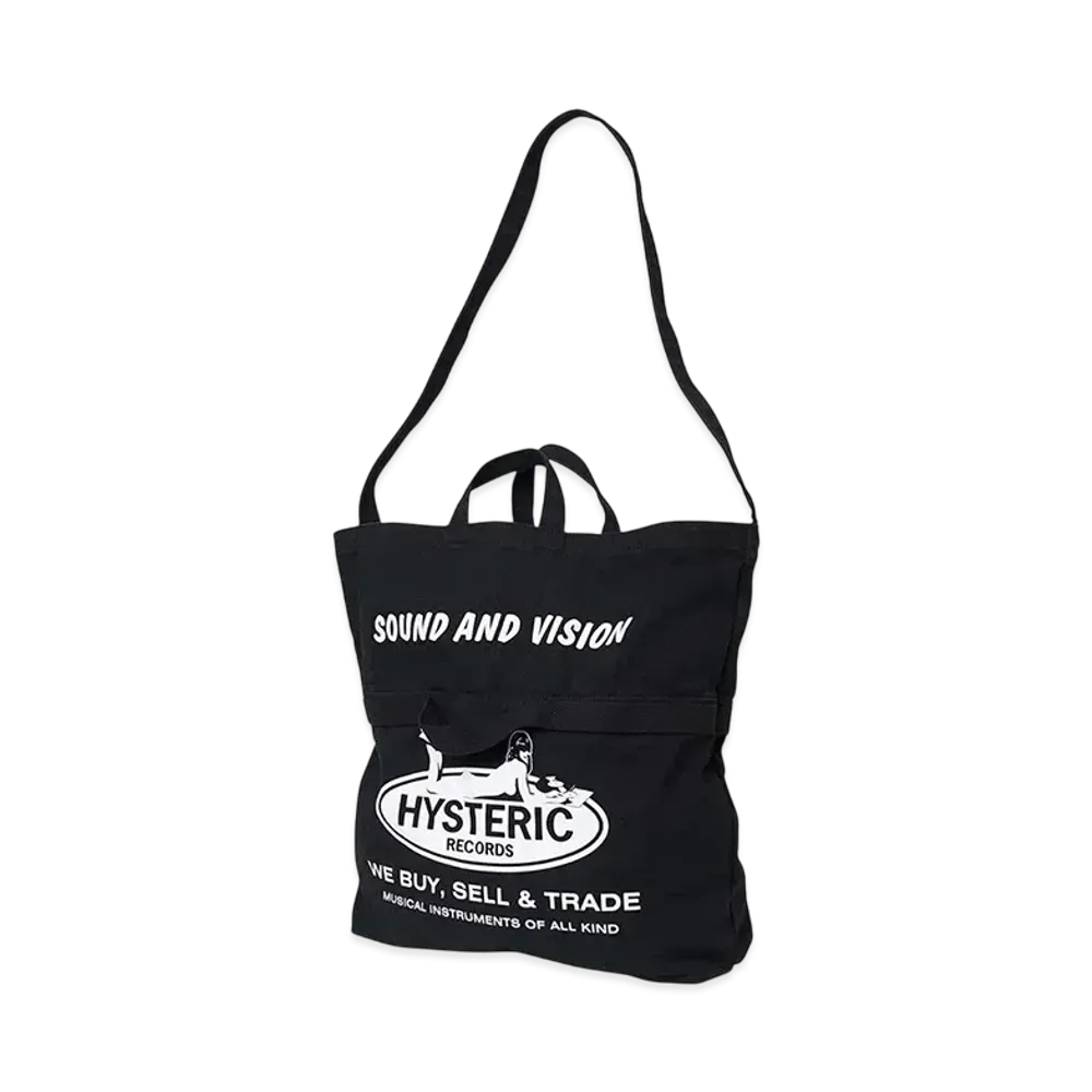 HYSTERIC GLAMOUR Hysteric Records 2Way Tote Bag "Black"