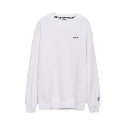 FILA One Point Big Silhouette Embroidered Logo Sweatshirt Sweatshirt Fleece "White"
