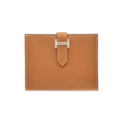 Hermes Bearn Compact Veau Epsom "Gold/Silver"