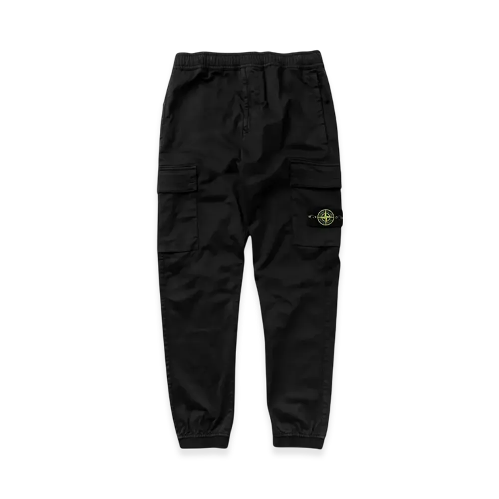 Stone Island 31312 Stretch Cotton Regular Fit Cargo Pants - 24SS "Black"