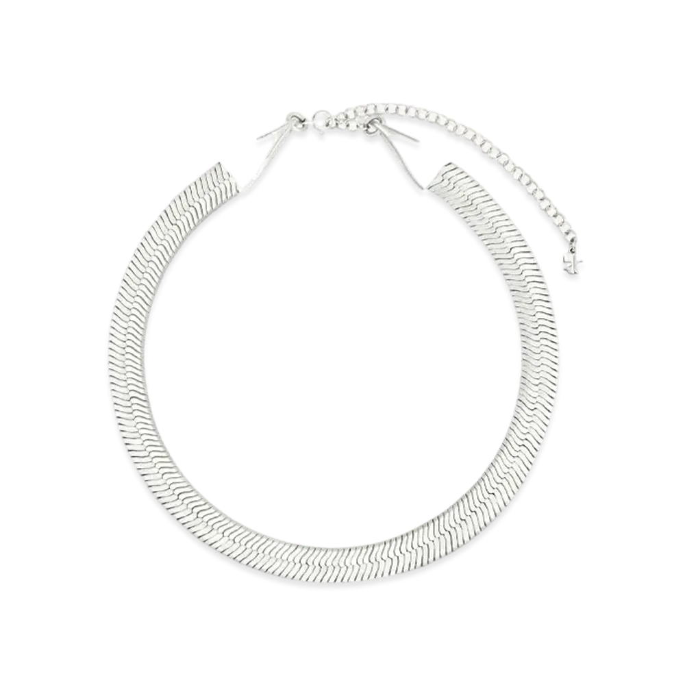 Courreges Snake Chain Chocker Necklace "Silver"