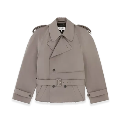 MM6 Maison Margiela Cropped Trench Coat "Grey"