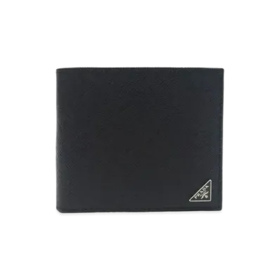 PRADA Saffiano Leather Wallet "Black"