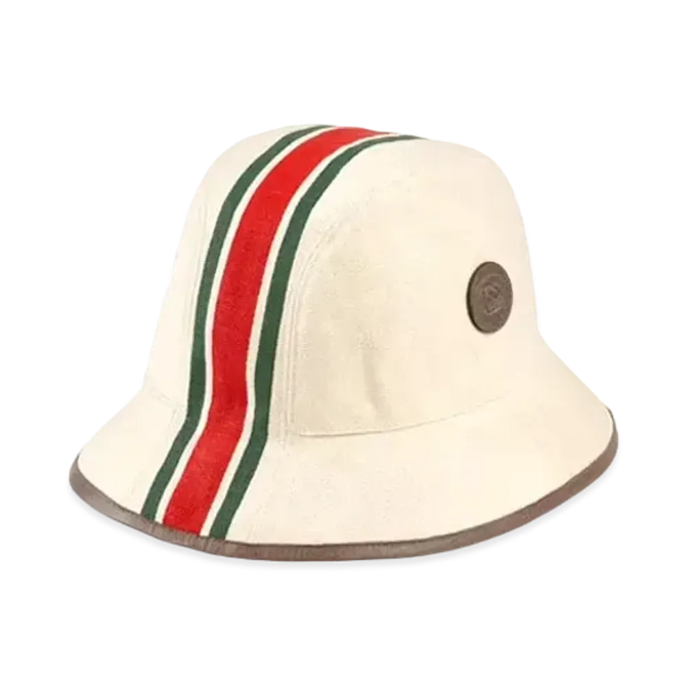 GUCCI  Web Stripe Canvas Fedora Hat