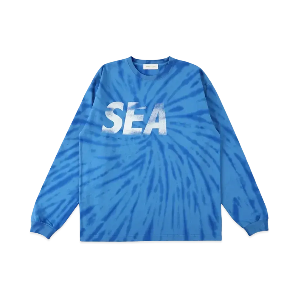 WIND AND SEA SEA Tie-Dye L/S Tee "Blue Tie Dye"