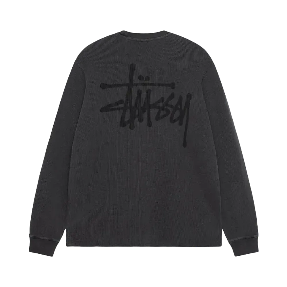Stussy Basic Stock LS Thermal "Washed Black"