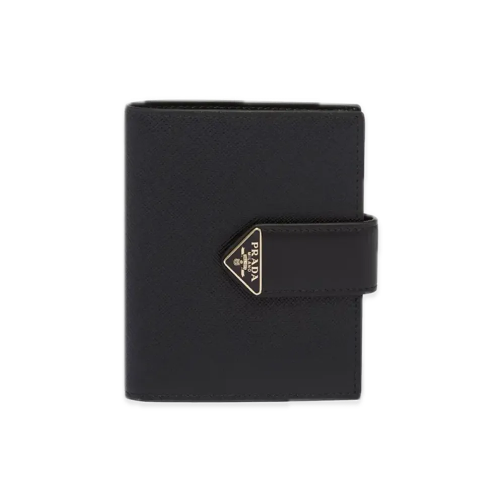 PRADA Saffiano Tab Bifold Wallet "Black"