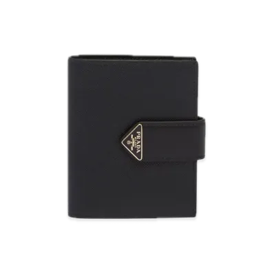 PRADA Saffiano Tab Bifold Wallet "Black"