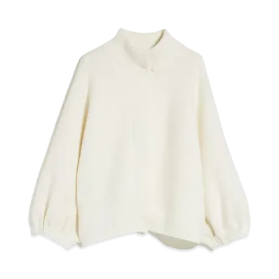 Max Mara Zumirune Pure Virgin Wool Cardigan "White"