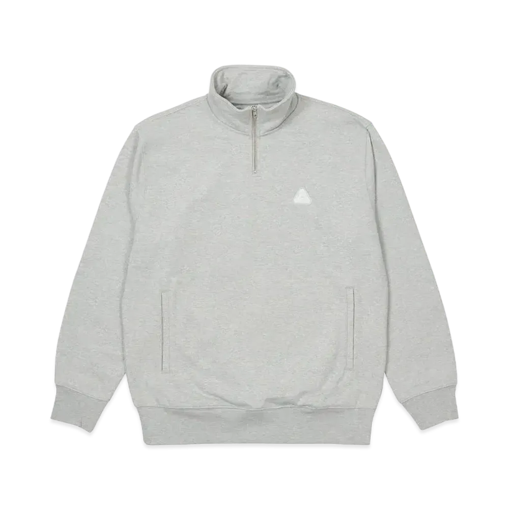 PALACE SOFAR 1/4 ZIP FUNNEL "Grey Marl"
