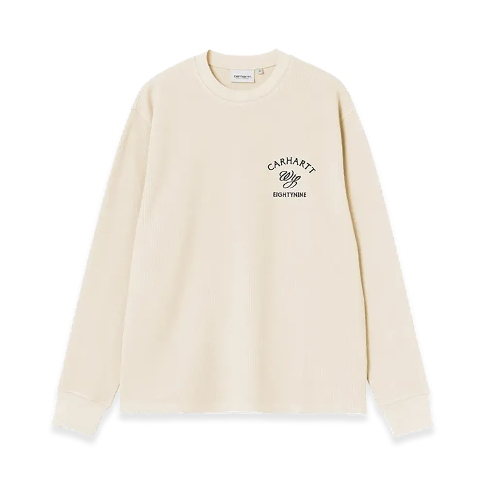 Carhartt WIP L/S Eightynine Waffle T-Shirt "Natural/Black"