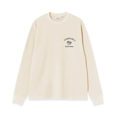 Carhartt WIP L/S Eightynine Waffle T-Shirt "Natural/Black"