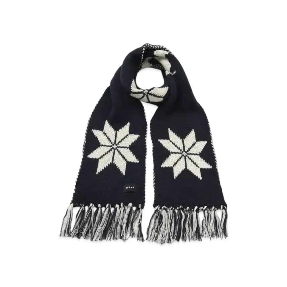 BEAMS Holiday Scarf "Navy"