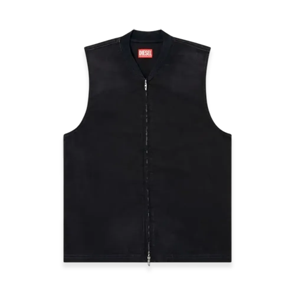 Diesel D-Sund-D-N Jogg Sleeveless Technical Joggjeans Vest "Black Dark Gray"