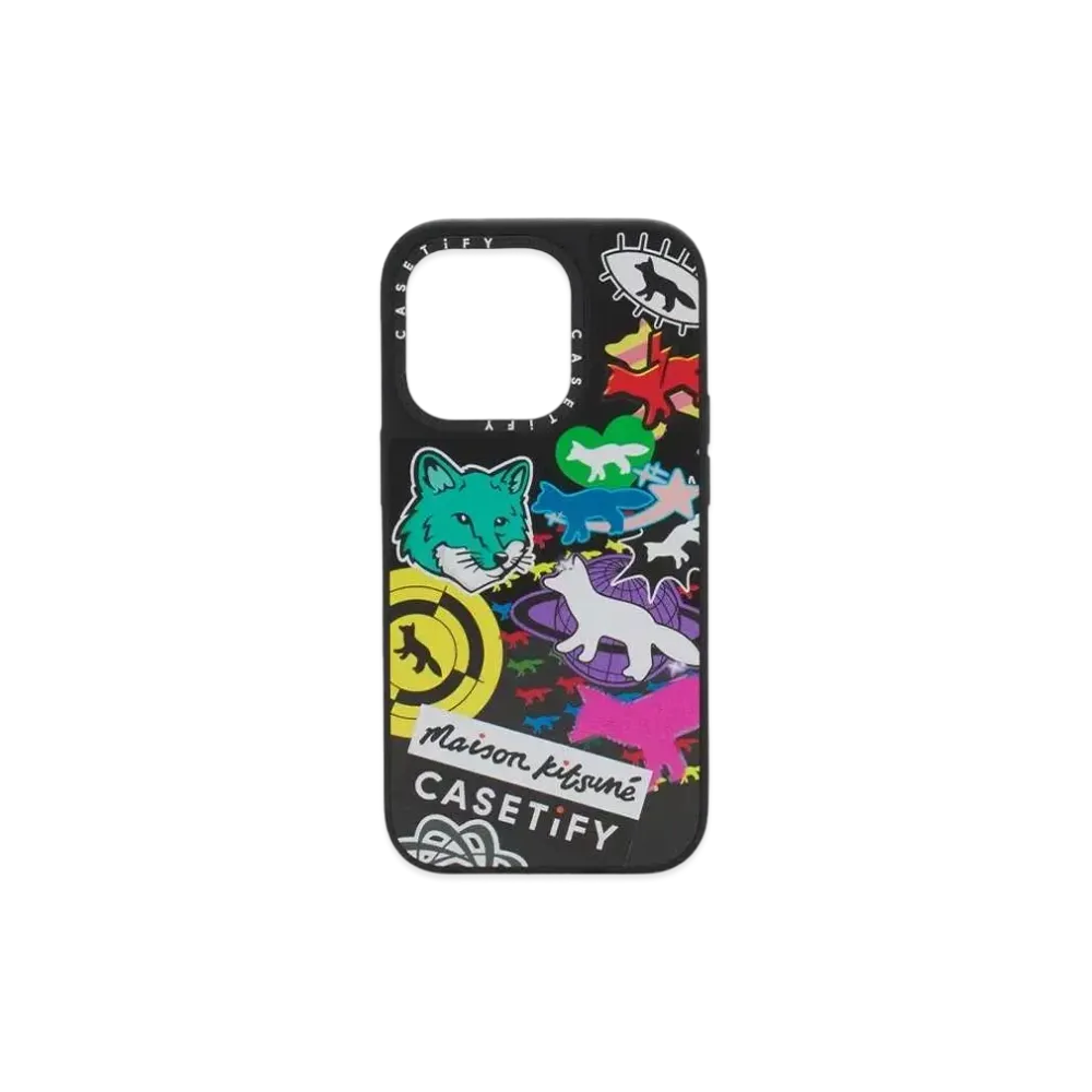 CASETIFY x MAISON KITSUNE Logo Stickers Case Iphone 15 Pro "Multi"