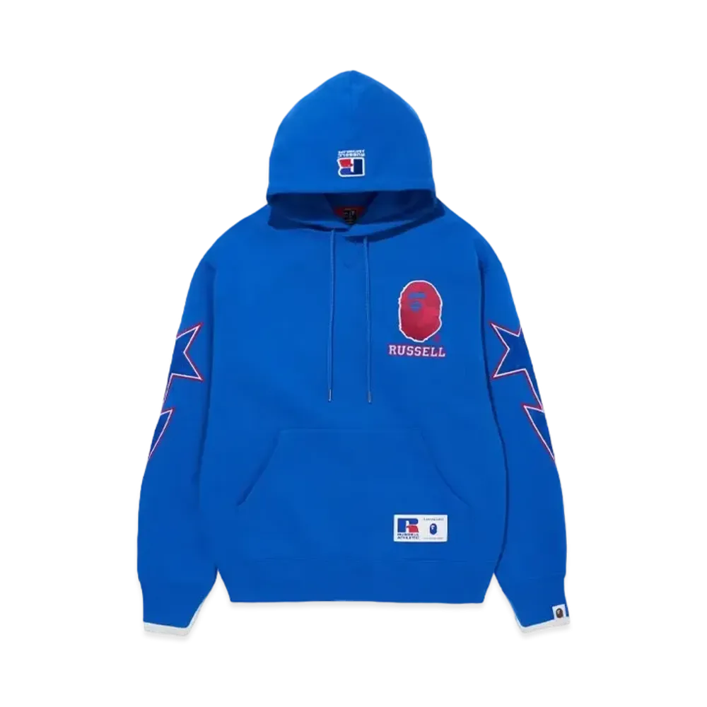 A BATHING APE x RUSSELL Pullover Hoodie "Blue"