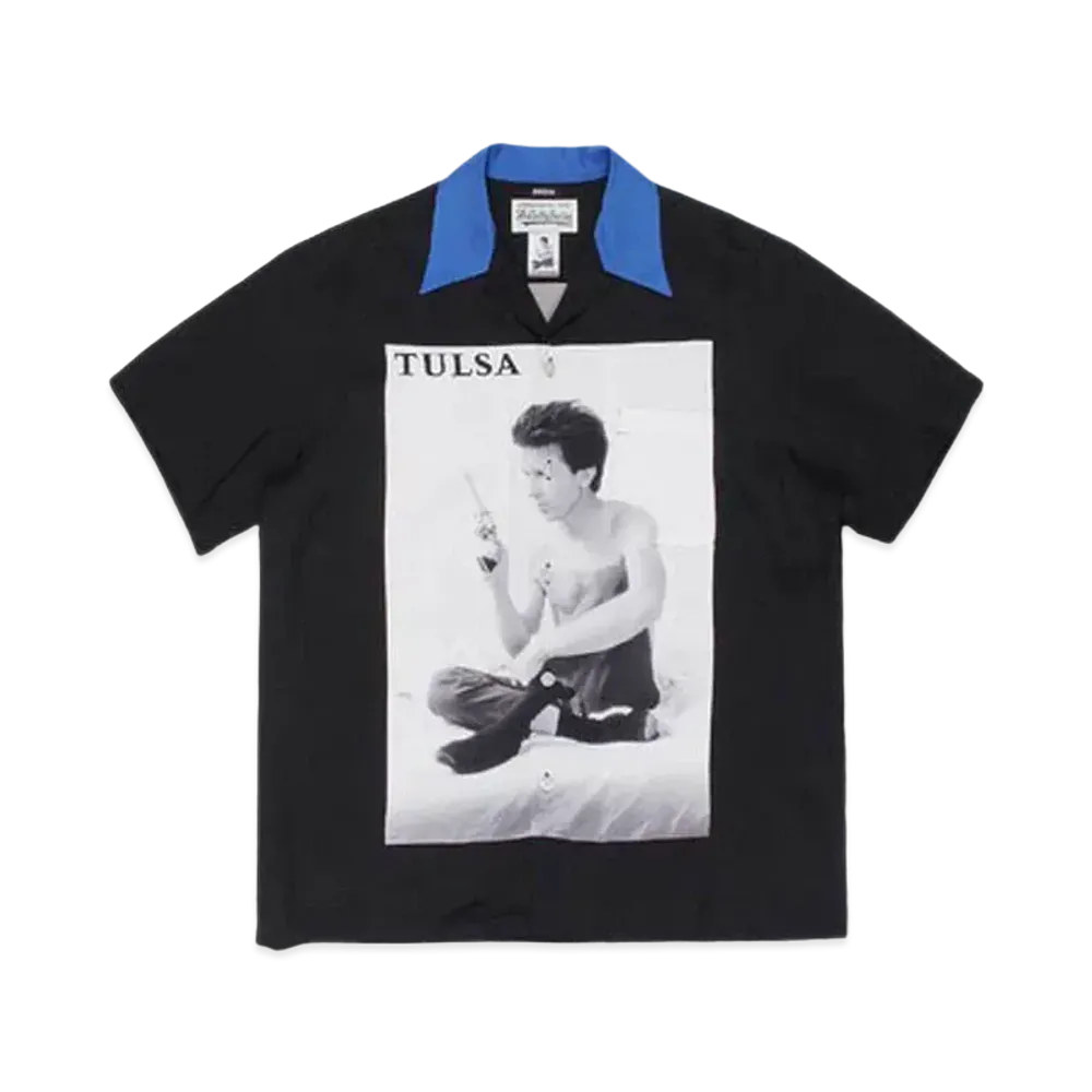 WACKO MARIA LARRY CLARK TULSA HAWAIIAN SHIRT TYPE-1 "Blue"