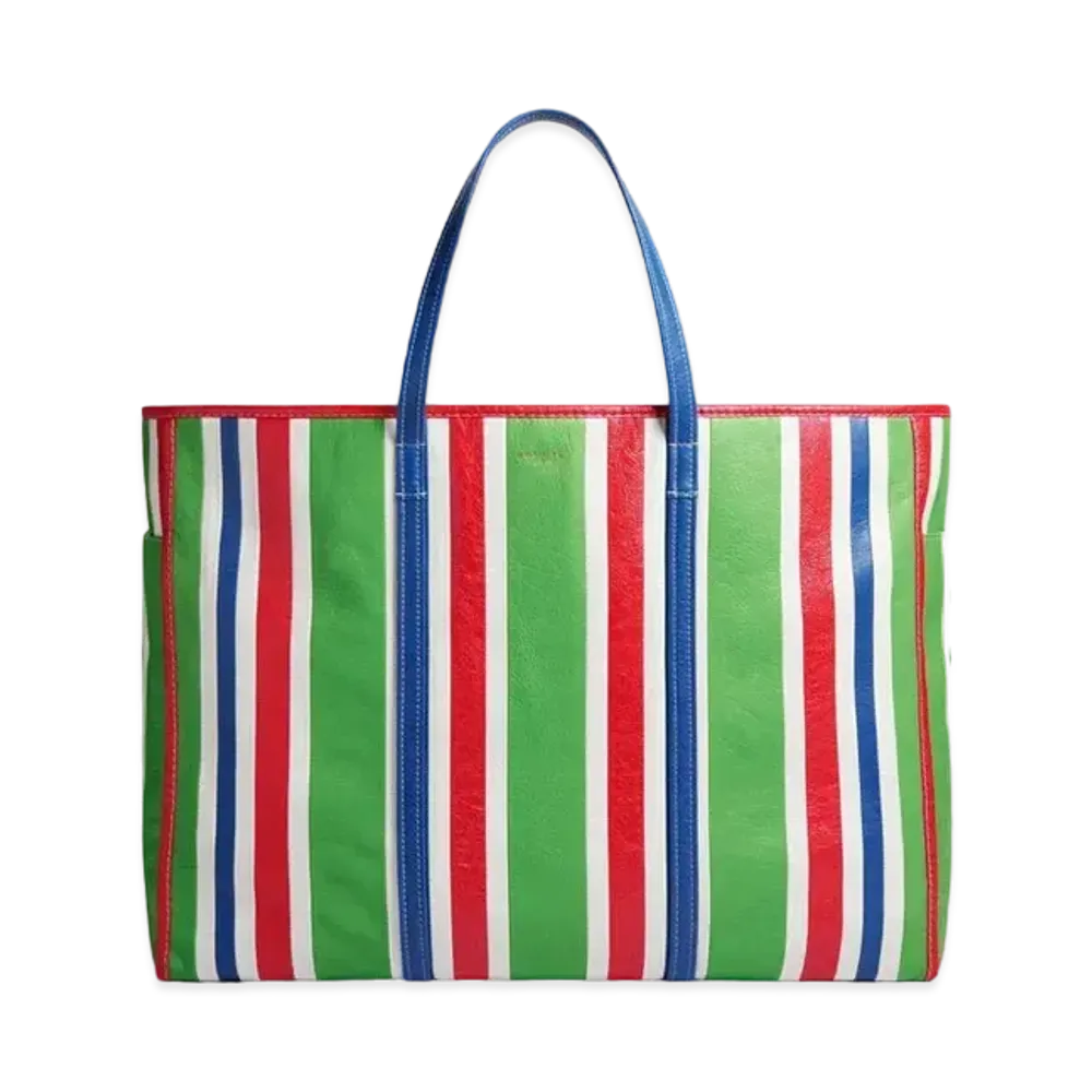 BALENCIAGA Chatelet Carry All XL Tote Bag "Green/Red/Blue/White"
