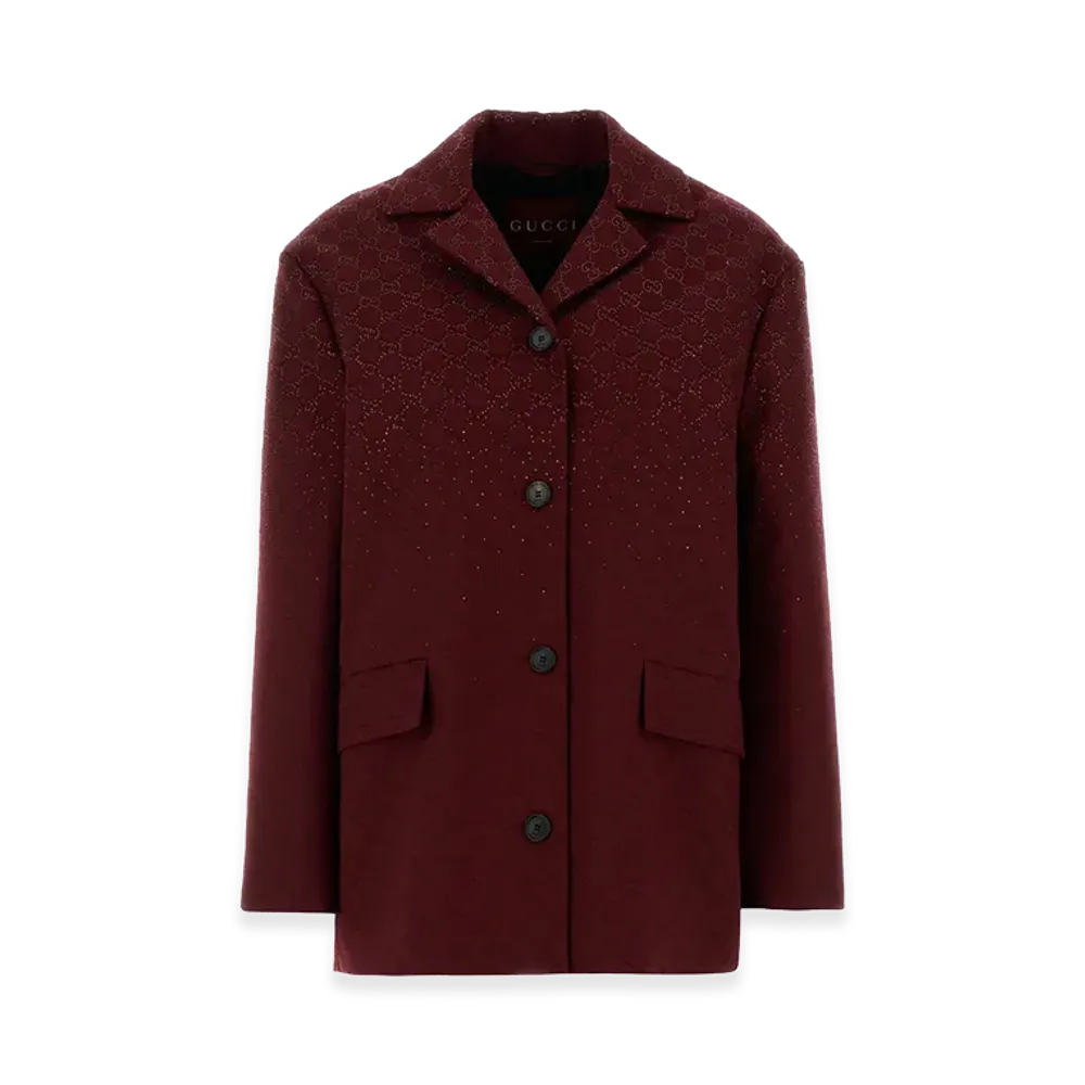 GUCCI Women's GG Fabric Blazer "Red"