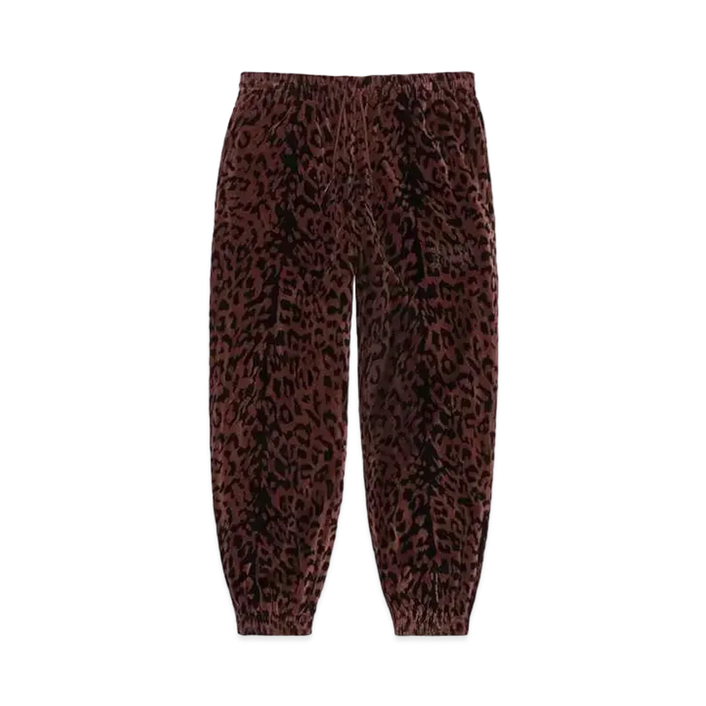 WACKO MARIA Leopard Velvet Track Pants "Brown"
