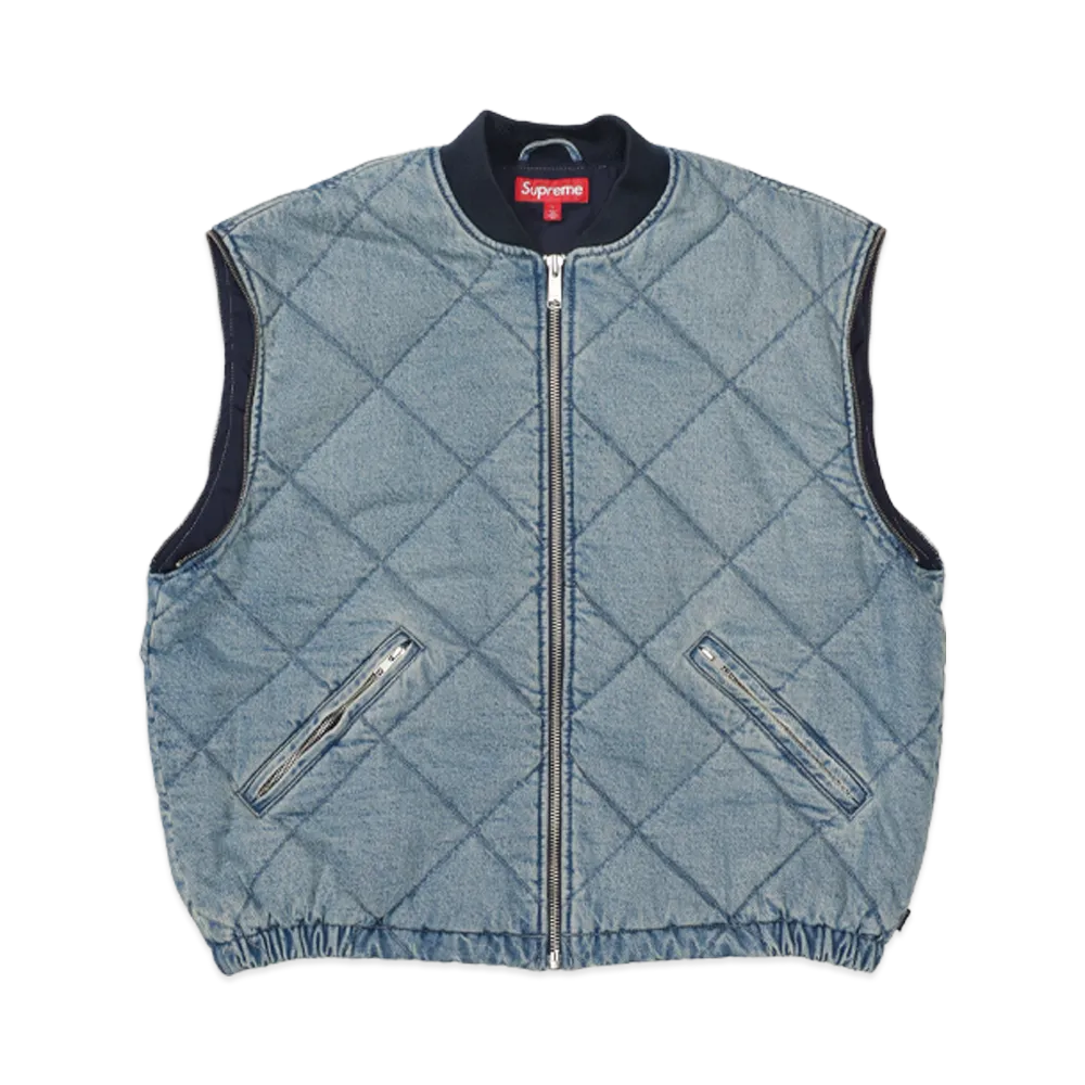 Supreme Zip-Off Sleeve Quilted Bomber Jacket 