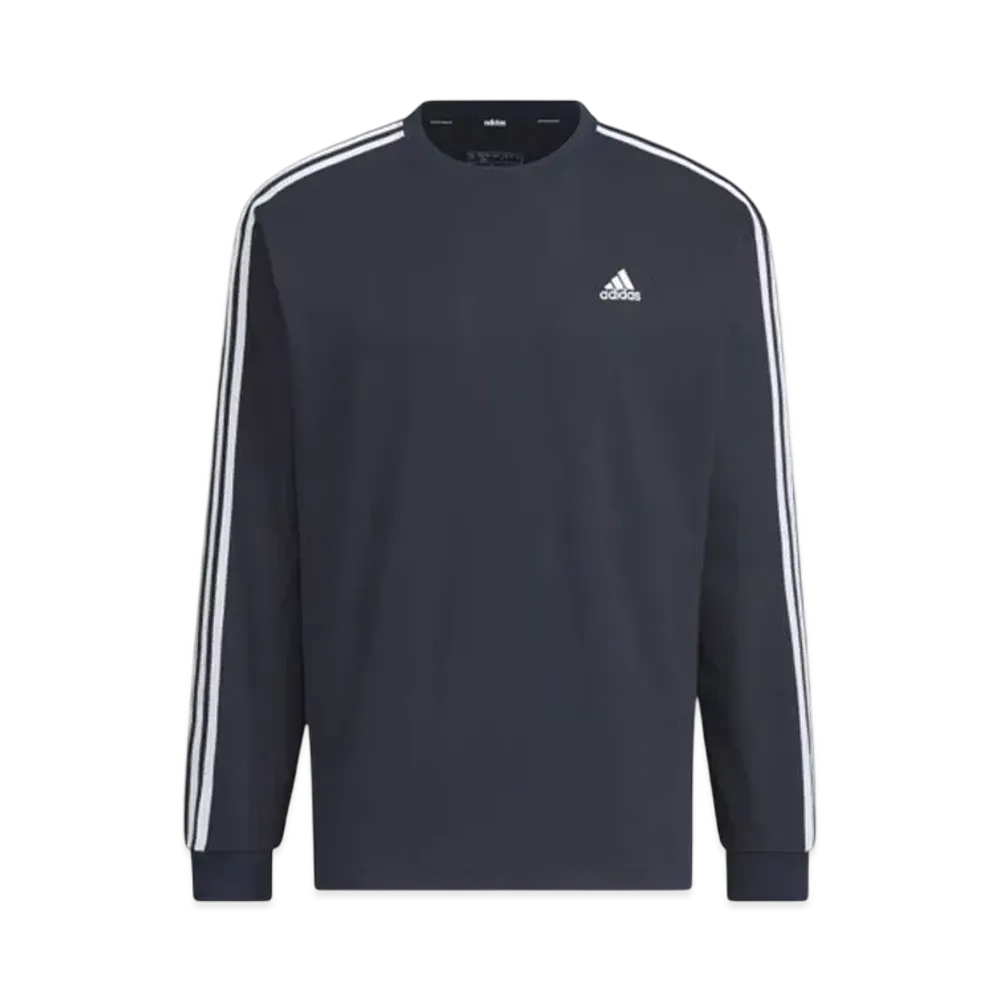 adidas Essentials Plus Loose Fit Three Stripes Long Sleeve T-Shirt "Legend Ink"