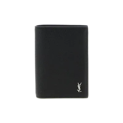 Saint Laurent Tiny Cassandre Card Holder "Black"