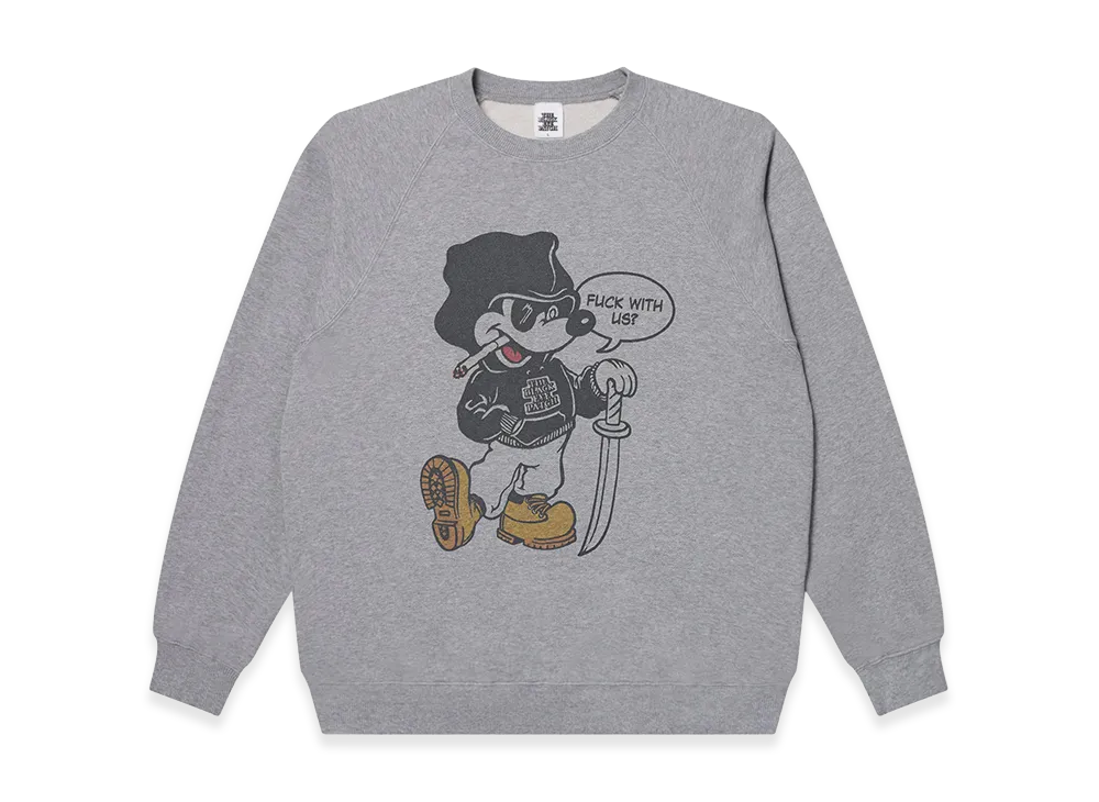 BlackEyePatch Bootleg Rat Crew Sweat "Heather Gray"