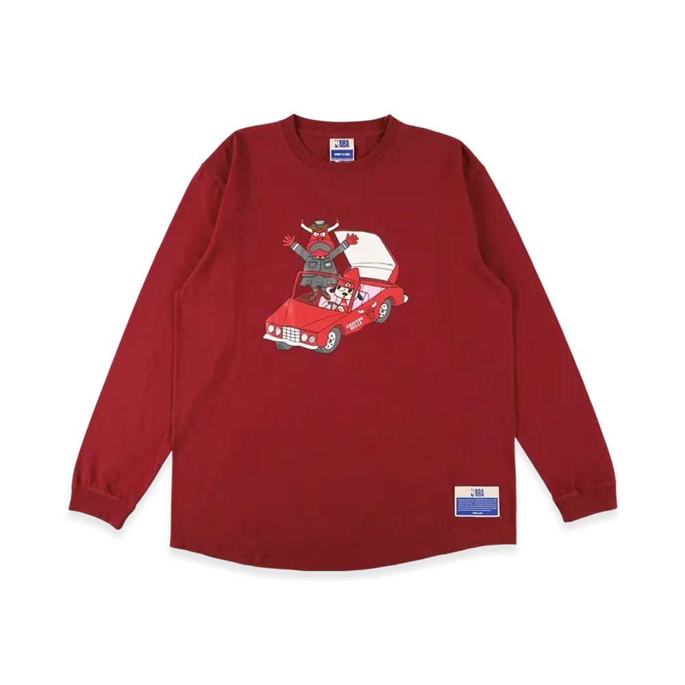 WIND AND SEA x Parappa The Rapper x Bulls L/S Tee "Burgundy"