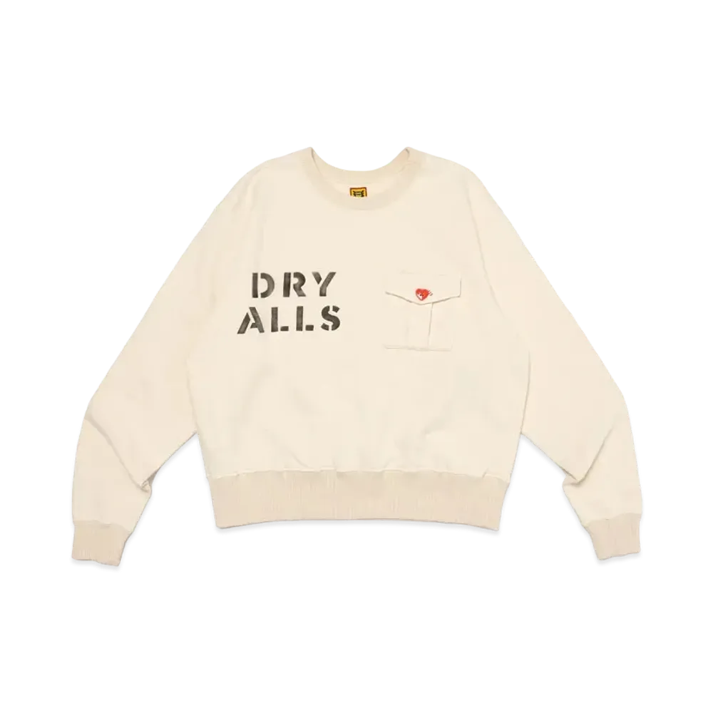 HUMAN MADE Cropped Military Sweatshirt "White"