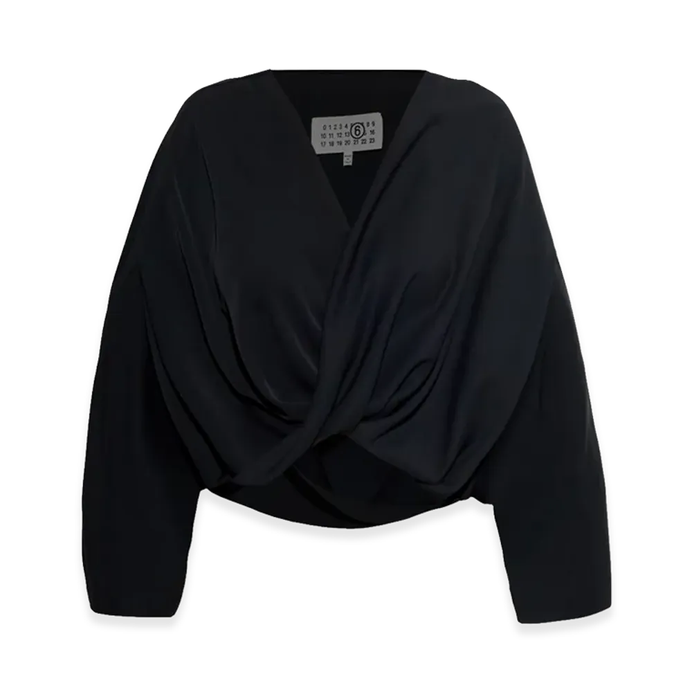MM6 Maison Margiela Women's Long-Sleeved Top "Black"