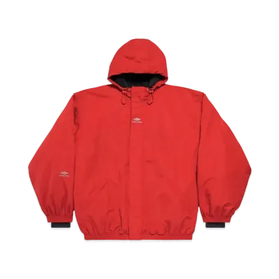 BALENCIAGA Men's 3B Sports Icon Ski Parka Technical Ripstop "Red"