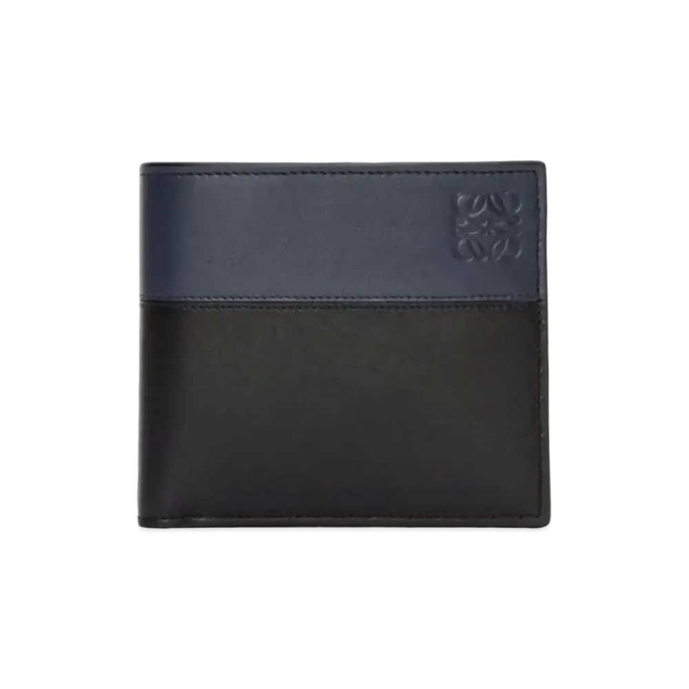 LOEWE Bayfold Wallet Shiny Calf "Black/Deep Navy"