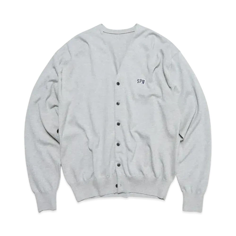 SOPHNET. SPN Wappen Knit Cardigan "Gray"