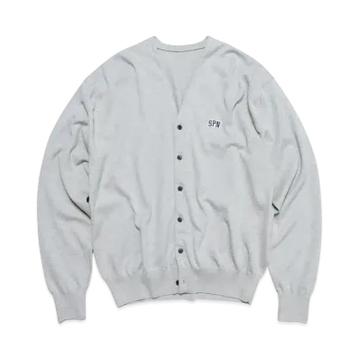 SOPHNET. SPN Wappen Knit Cardigan "Gray"