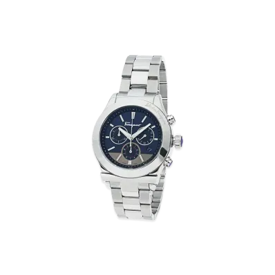 Salvatore Ferragamo 1898 Chronograph "Silver/Navy Silver"