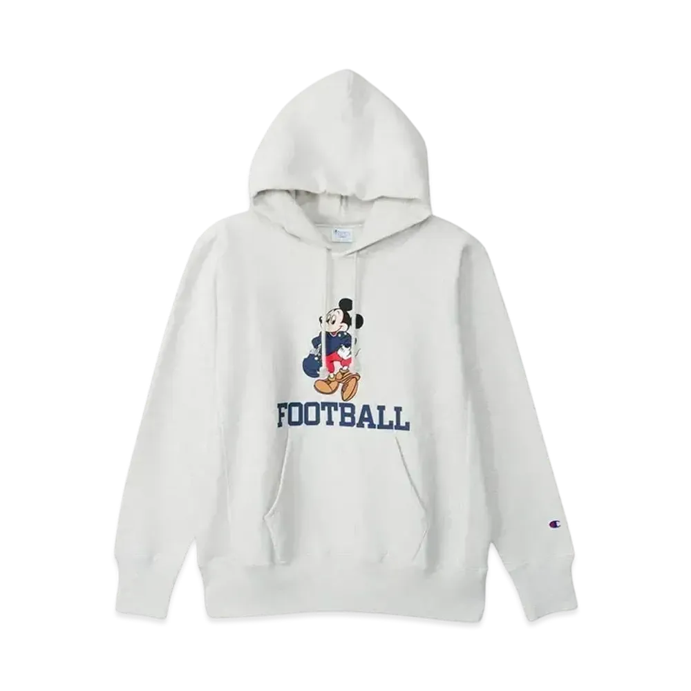 Champion x Disney Reverse Weave Hooded Sweatshirt "Oatmeal"