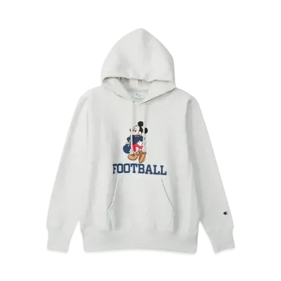 Champion x Disney Reverse Weave Hooded Sweatshirt "Oatmeal"