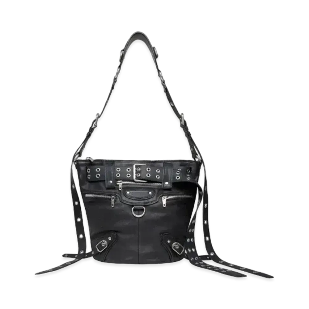 BALENCIAGA Emo Bucket Bag "Metallic Gray"