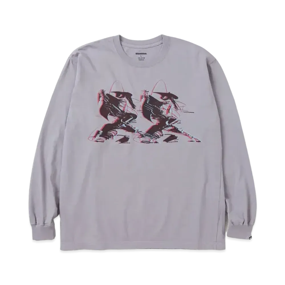 NEIGHBORHOOD NH x TAKU OBATA . Tee LS-1 "Gray"