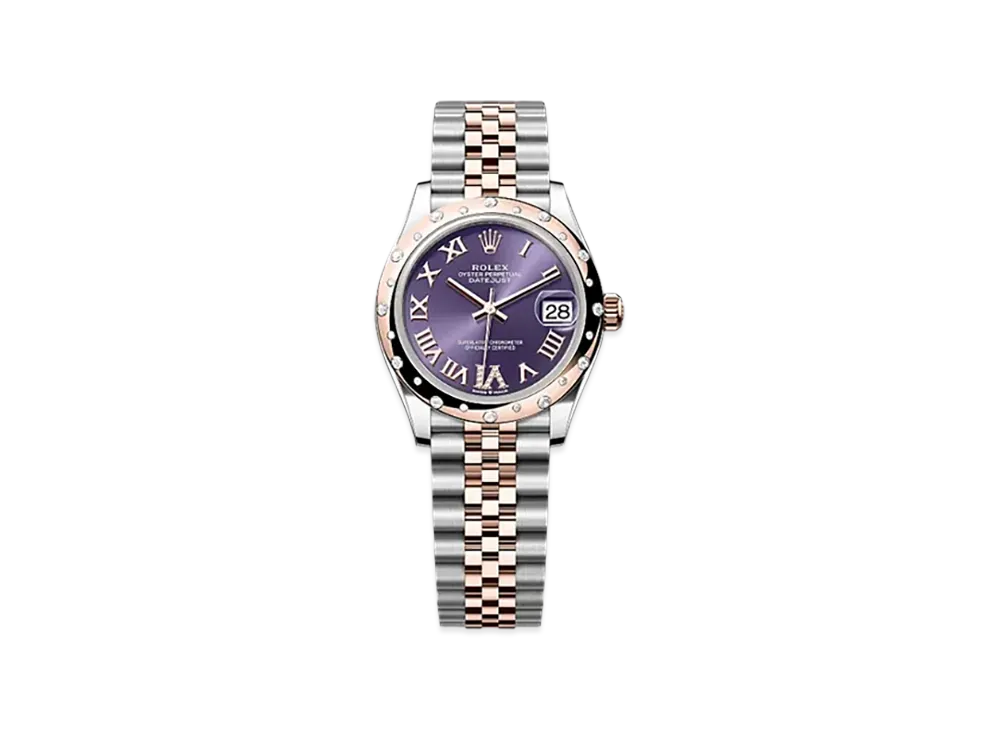 ROLEX Datejust 31mm Oystersteel & Everose Gold Diamond 278341RBR "Aubergine"