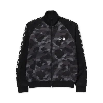 A BATHING APE x Fred Perry Color Camo Track Jacket "Black"