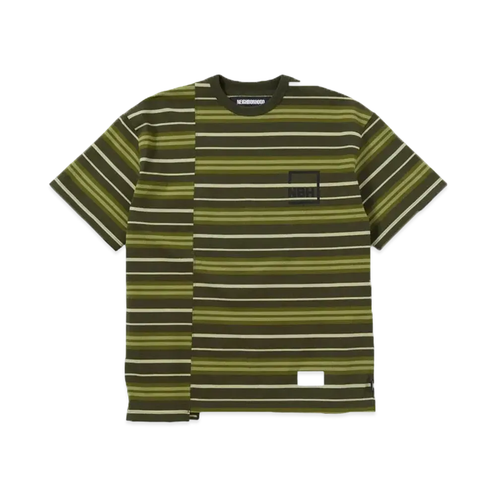 NEIGHBORHOOD Border Crewneck SS . CO "Olive Drab"