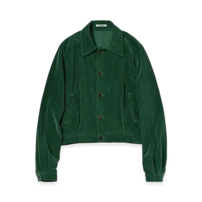 AURALEE Pigment Dyed Finx Cordurory Blouson "Forest Green"